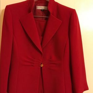 Red Tahari 3-piece Skirt Suit, Size 8P